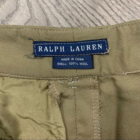 Ralph Lauren 100% Wool Pants Tan Slacks Women’s Size Medium - Picture 2 of 9